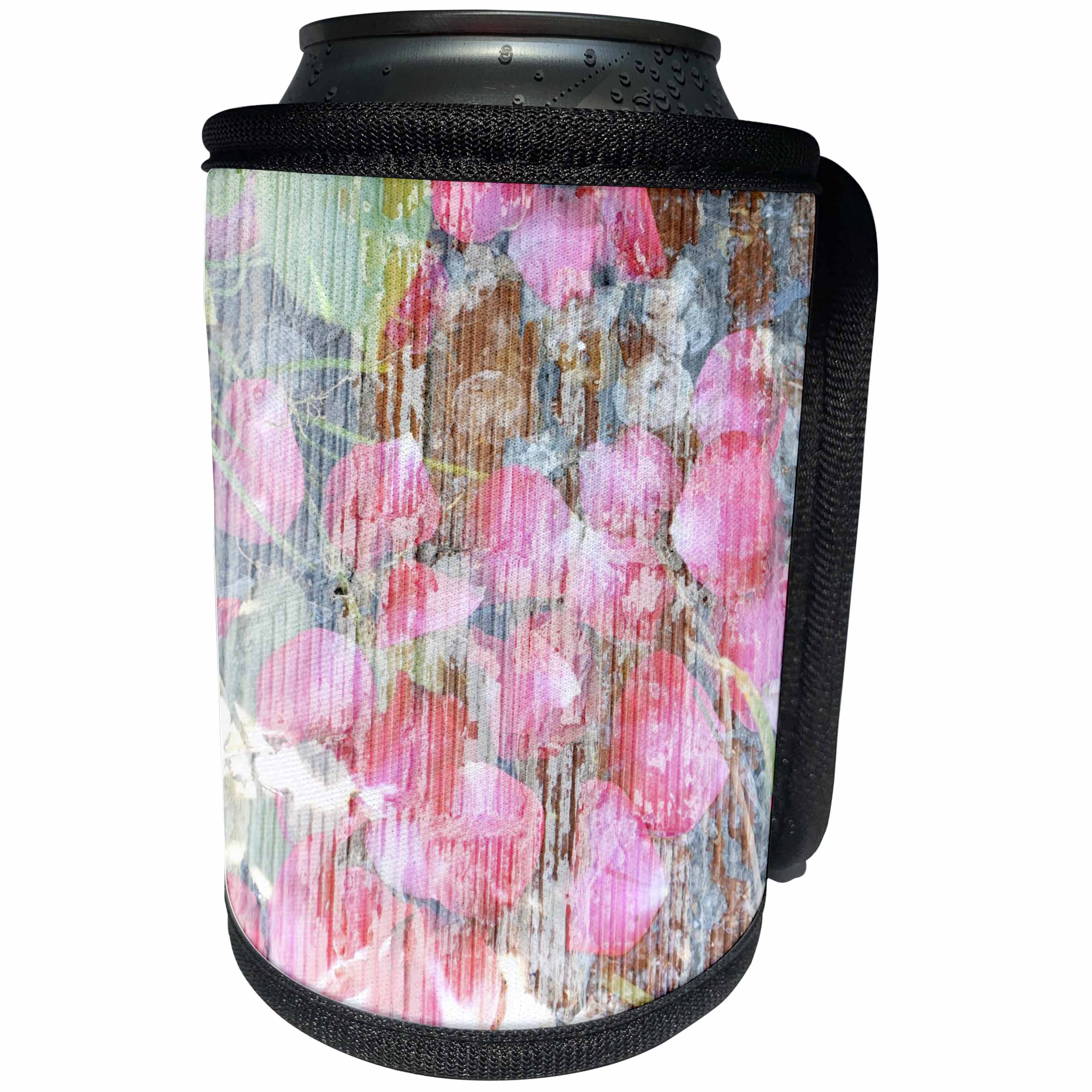 3dRose Patricia Sanders Flowers - Red Rose Petals Romantic Flowers Floral Photography - Can Cooler Bottle Wrap (cc_29435)