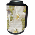 3dRose Patricia Sanders Flowers - White and Yellow Orchid Flowers Tropical Flowers Flower Photography - Can Cooler Bottle Wrap (cc_29459)