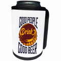 3dRose Alexis Design - Funny Beer - Good people drink good beer, bottle cap image - Can Cooler Bottle Wrap (cc_294595)