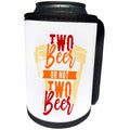 3dRose Alexis Design - Funny Beer - Two beer or not two beer funny text and an image of beer mugs - Can Cooler Bottle Wrap (cc_294597)