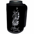 3dRose Alexis Design - Skull - Image of a monster knight on black. The text Attack - Can Cooler Bottle Wrap (cc_294618)