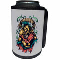 3dRose Alexis Design - Skull - Colorful image of skull and ancient Greek armor - Can Cooler Bottle Wrap (cc_294619)