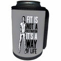 3dRose Alexis Design - Sport Fitness - Fitness is not a destination, it is a way of life. Motivational image - Can Cooler Bottle Wrap (cc_294628)