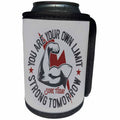 3dRose Alexis Design - Sport Fitness - You are your own limit, sore today, strong tomorrow. Motivational - Can Cooler Bottle Wrap (cc_294629)