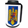 3dRose Carsten Reisinger - Illustrations - Distressed Romania Coat of Arms - Can Cooler Bottle Wrap (cc_294993)
