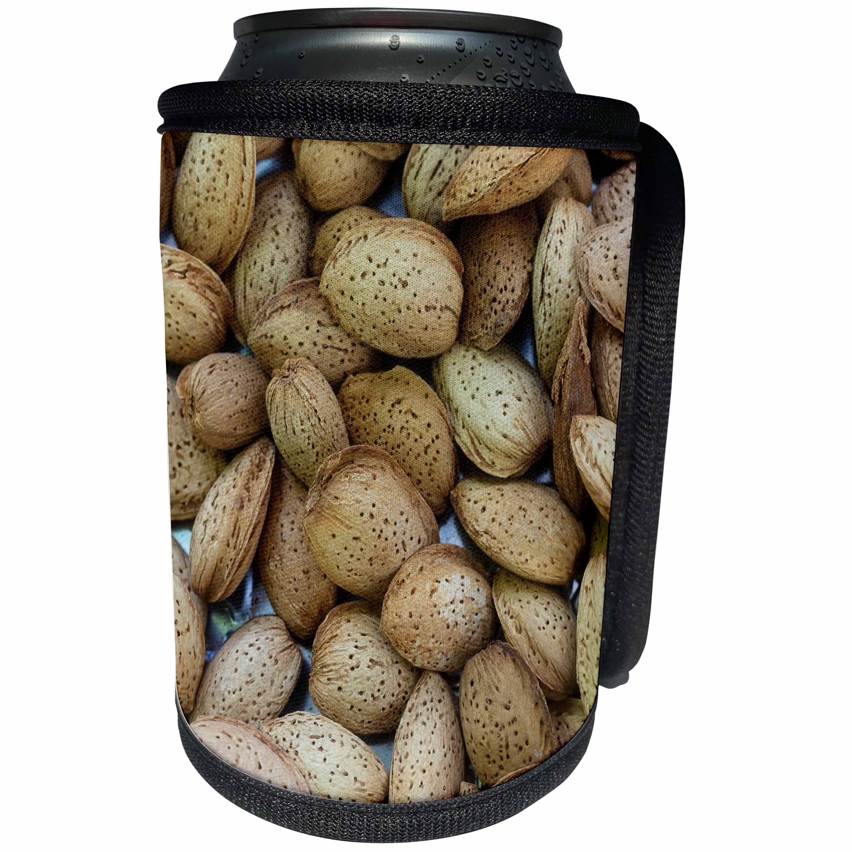 3dRose Alexis Photography - Food Nuts - An image of a pile of almond nuts or seeds - Can Cooler Bottle Wrap (cc_295004)