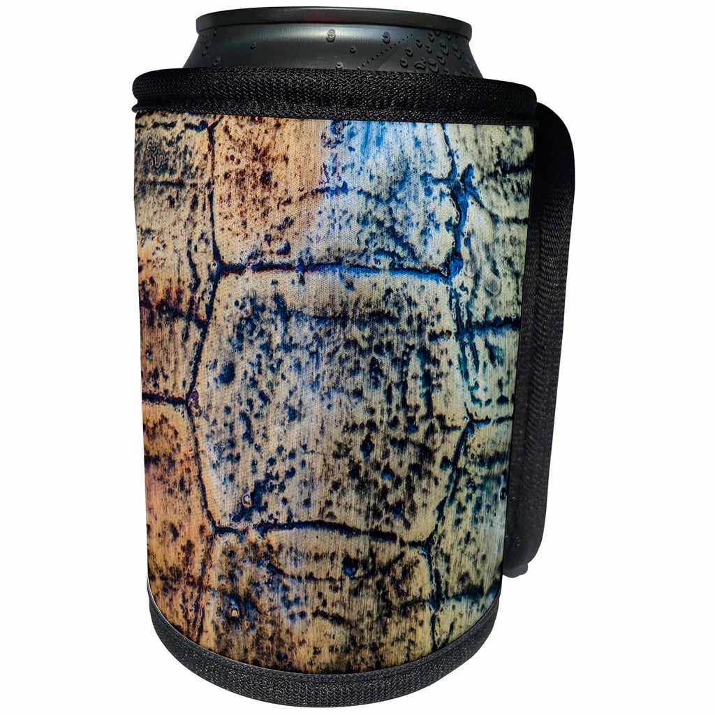3dRose Alexis Photography - Texture Bone - Image of a tortoise shell. Decorative texture or pattern - Can Cooler Bottle Wrap (cc_295027)