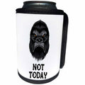 3dRose Alexis Design - Animals - Image of a grumpy monkey or gorilla. Text Not Today. Funny decor - Can Cooler Bottle Wrap (cc_295030)