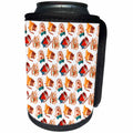 3dRose Alexis Design - Pattern Cats - Decorative pattern of funny cats on white background. For cat lovers - Can Cooler Bottle Wrap (cc_295064)