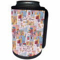 3dRose Alexis Design - Autumn Vibes - There is nothing like staying at home Jane Austen quote. Autumn decor - Can Cooler Bottle Wrap (cc_295072)