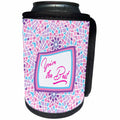 3dRose Alexis Design - Inspirational - Decorative text You are the best. Pink mosaic. Inspirational decor - Can Cooler Bottle Wrap (cc_295077)