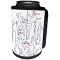 3dRose Alexis Design - Pole Dancers - Silhouettes of women pole dancers. Dance like no one is watching - Can Cooler Bottle Wrap (cc_295087)
