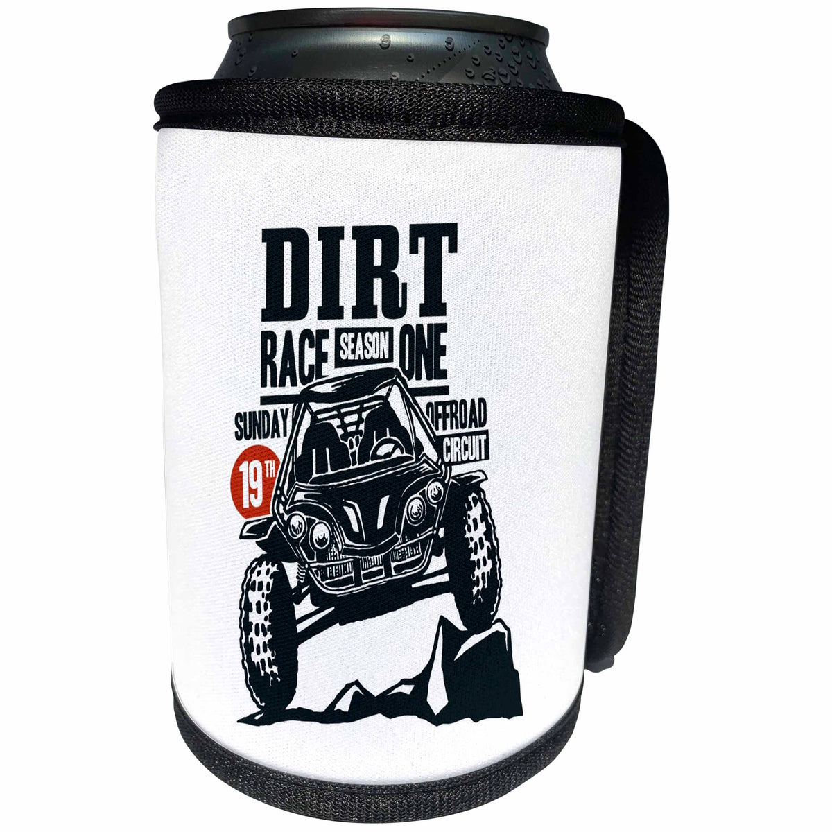 3dRose Alexis Design - Transport Auto - Dirt race season. Off-road car image. Beautiful auto racing decor - Can Cooler Bottle Wrap (cc_295090)