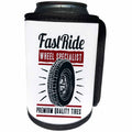 3dRose Alexis Design - Transport Auto - Fast ride wheel specialist. Premium quality tires. A tire image - Can Cooler Bottle Wrap (cc_295093)