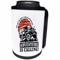3dRose Alexis Design - Transport Auto - Off-road vehicle. Adventure is calling. Automobile travel decor - Can Cooler Bottle Wrap (cc_295095)