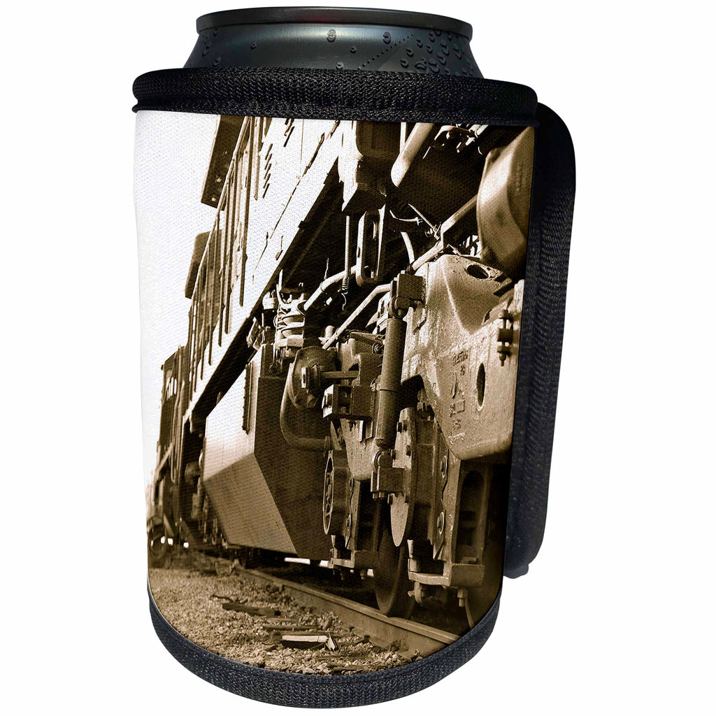 3dRose Stamp City - miscellaneous - Tracks at New Hope and Ivyland Railroad in New Hope, Pennsylvania. - Can Cooler Bottle Wrap (cc_295299)