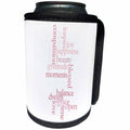 3dRose Patricia Sanders Inspirations - Inspirational Words in Pink Blessed Moments Gratitude - Can Cooler Bottle Wrap (cc_29532)