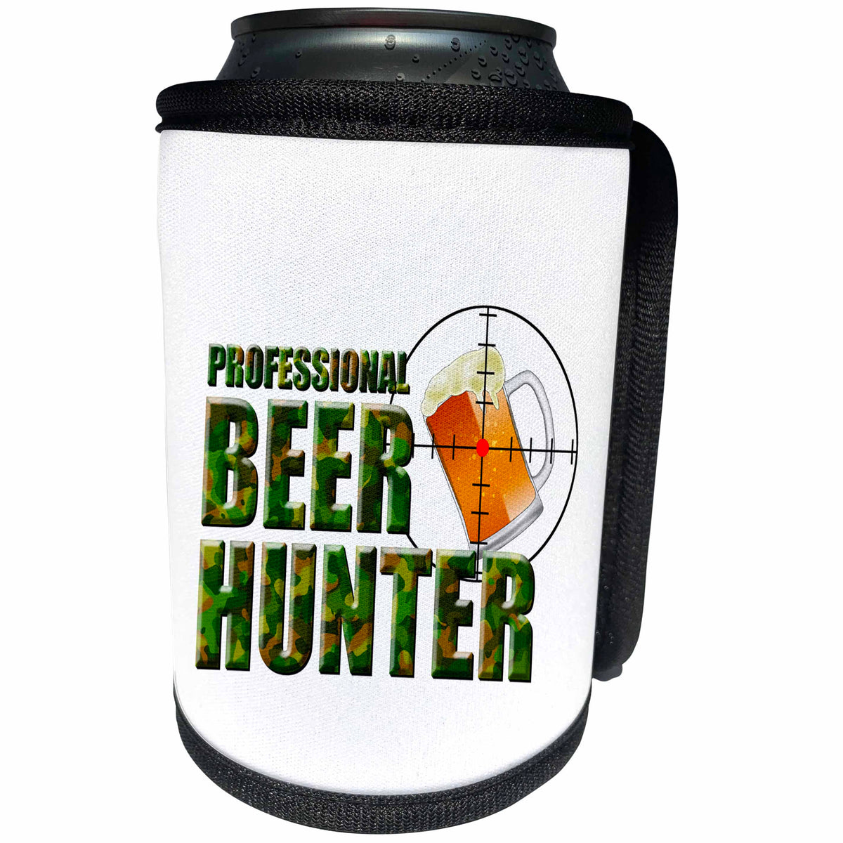 3dRose MacDonald Creative Studios – Beer - Professional Beer Hunter for any beer drinker, redneck, and hunter. - Can Cooler Bottle Wrap (cc_295342)