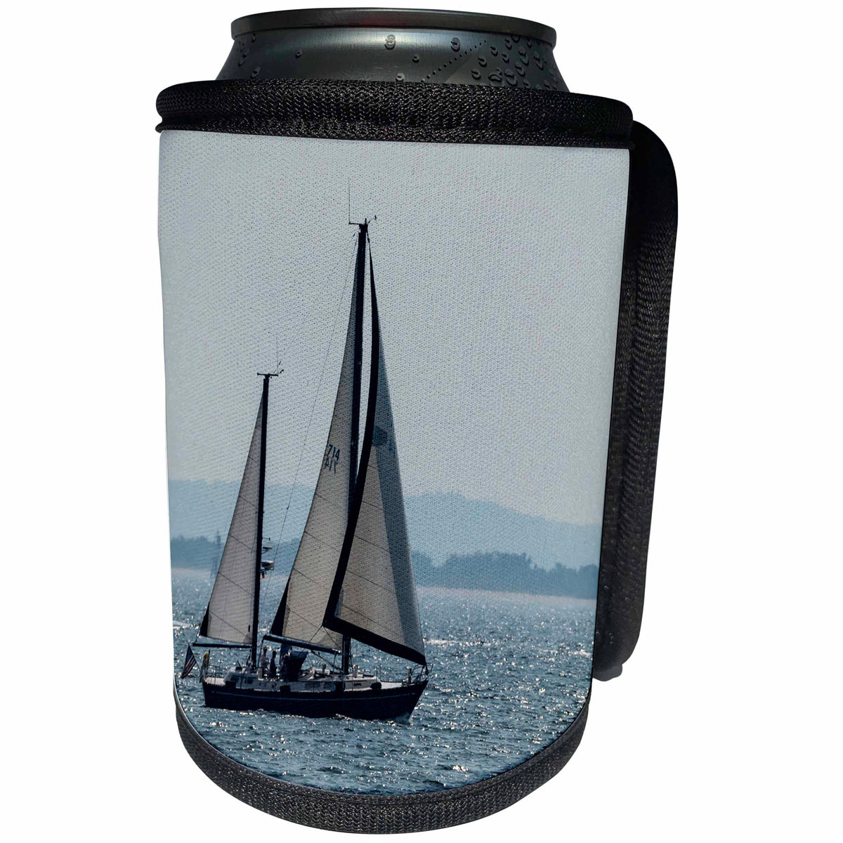 3dRose Roni Chastain Photography - Sailboat Sailing - Can Cooler Bottle Wrap (cc_295737)