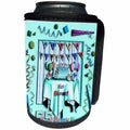 3dRose Beverly Turner Birthday Design - Birthday Room in Green Happy Birthday to You 55 Years Young - Can Cooler Bottle Wrap (cc_29578)