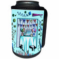 3dRose Beverly Turner Birthday Design - Birthday Room in Green Happy Birthday 50 Years Young - Can Cooler Bottle Wrap (cc_29580)