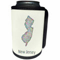 3dRose David Zydd - Map Designs - New Jersey State Map - colorful line art graphic design - Can Cooler Bottle Wrap (cc_296077)