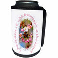 3dRose Pink Sakura Flowers - Cherry Blossom. Love is an art... - Can Cooler Bottle Wrap (cc-362093)