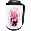 3dRose Pink Sakura Flowers - Cherry Blossom. Life is the... - Can Cooler Bottle Wrap (cc-362098)
