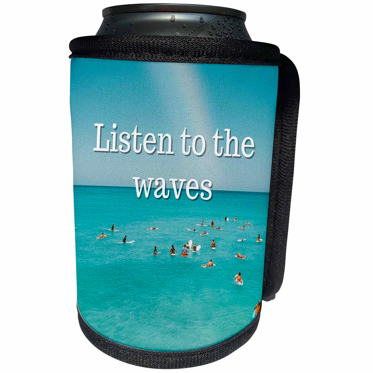 3dRose 3drRose- Beach Vibe Quotes - Image of Beach Vibe Quotes - Can Cooler Bottle Wrap (cc-362249)
