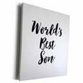 3dRose Phrase - Worlds Best Son - Museum Grade Canvas Wrap (cw_219521)