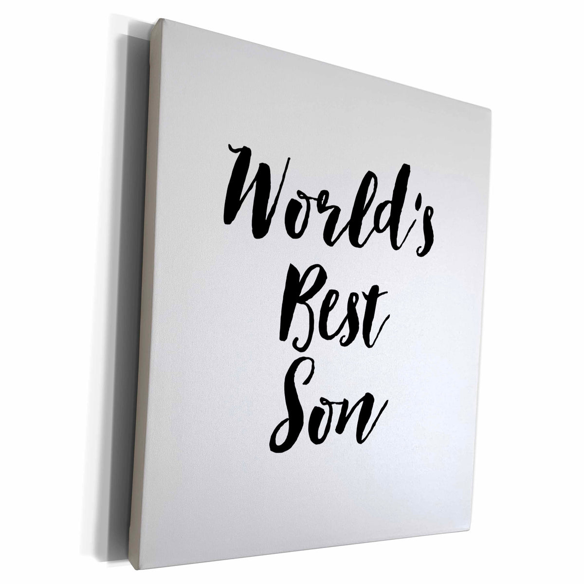 3dRose Phrase - Worlds Best Son - Museum Grade Canvas Wrap (cw_219521)