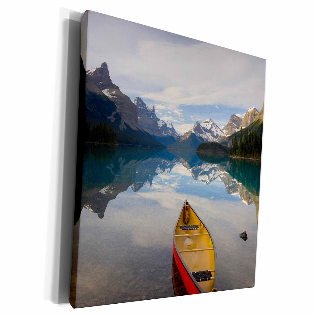 3dRose Lake Maligne, Jasper, Jasper National Park, Alberta,... - Museum Grade Canvas Wrap (cw_226690)