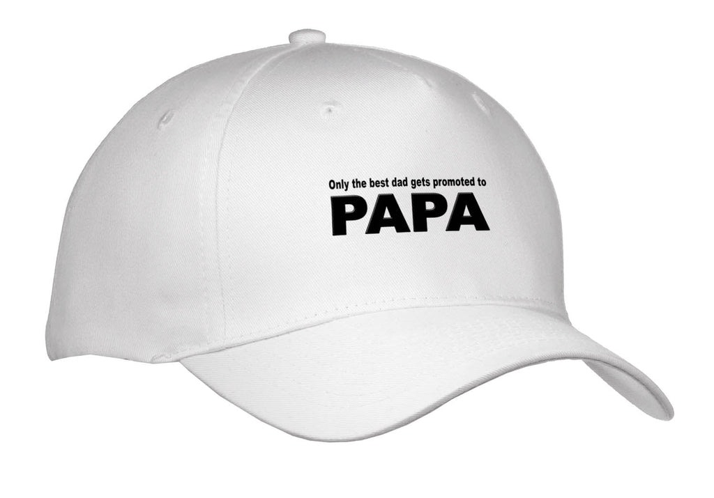 3dRose EvaDane - Funny Quotes - Only The Best dad gets Promoted to papa - Adult Baseball Cap (Cap_161122)