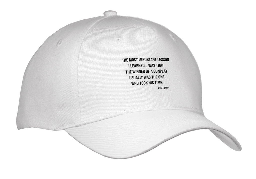 3dRose The Most Important Lesson I Learned... Wyatt EARP Quote - Caps (Cap_336597)