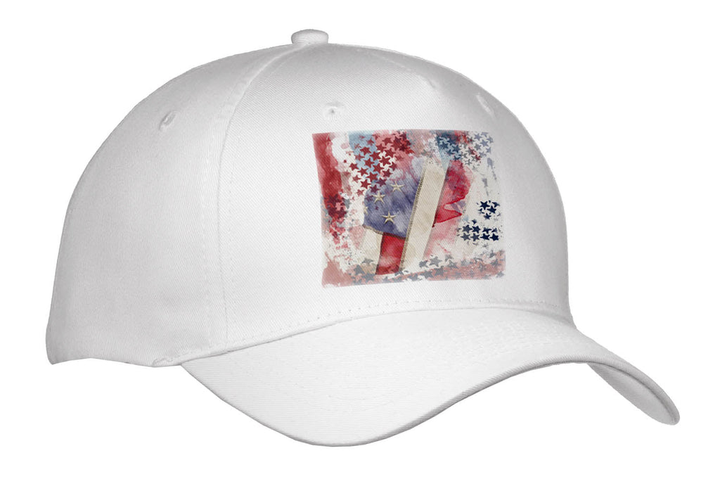 3dRose Image of Abstract Patriot Design of Stars and Flag, Red, White, Blue - Caps (Cap_336616)