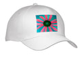 3dRose Abstract Photograph of a neon Pink coneflower on a Teal Background. - Caps (Cap_336685)
