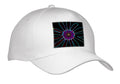 3dRose Abstract Photo of a Single coneflower Outlined in Blue neon Lights. - Caps (Cap_336687)