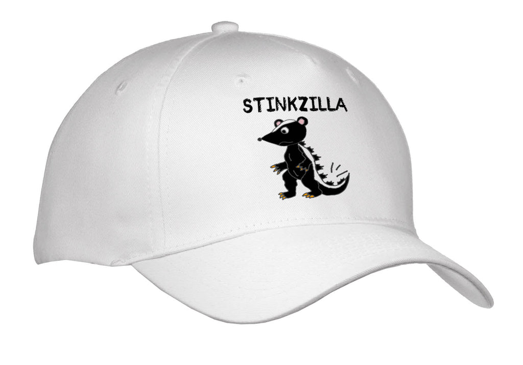 3dRose All Smiles Art - Funny - Funny Cute Skunk Stinkzilla Monster Cartoon - Caps (Cap_338239)