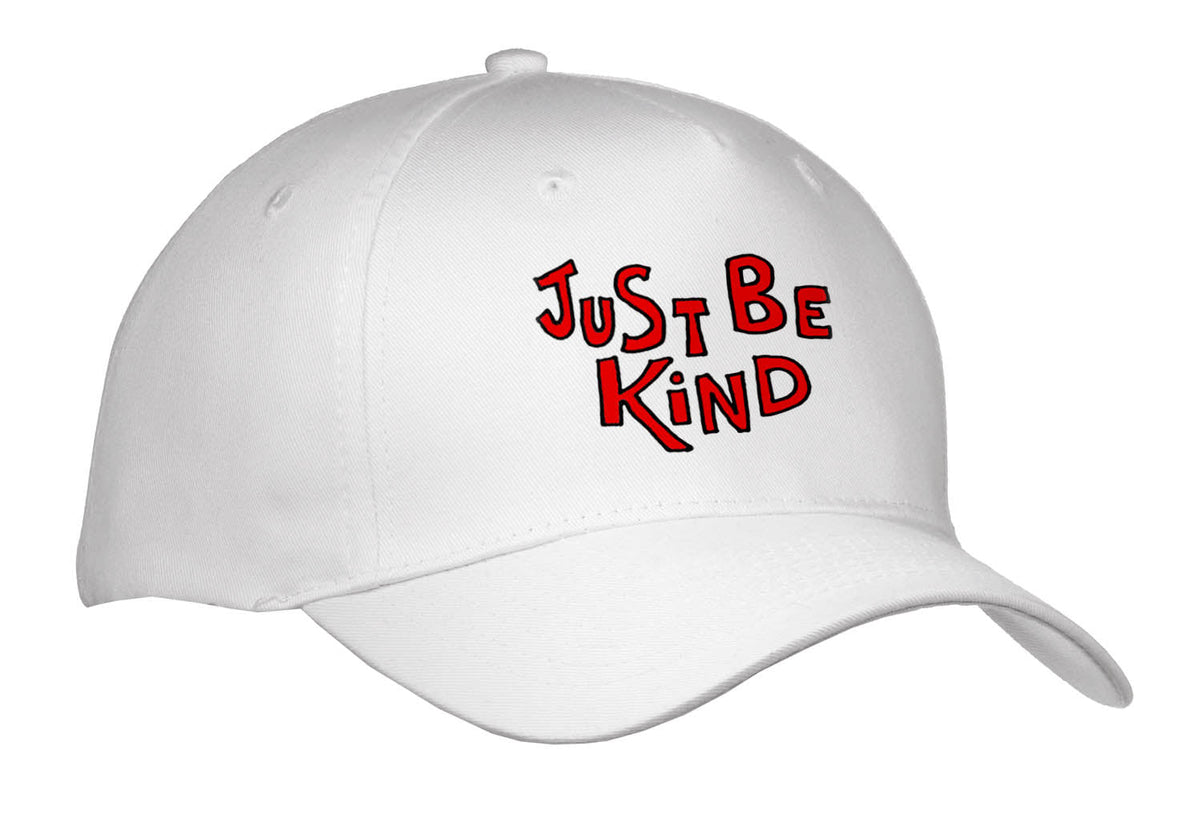 3dRose Fun Cool Inspirational Just Be Kind Heart Love Art - Caps (Cap_338240)