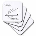 3dRose EvaDane - Funny Cartoons - Find x here it is - Coasters (cst_107310)