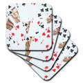 3dRose InspirationzStore Game Designs - Playing Cards Photography - Deck of Cards Photo Gift for Poker Bridge and Other Card Game Players - Coasters (CST_112895)