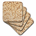 3dRose InspirationzStore Judaica - Matzah bread texture photo - for passover pesach - funny Jewish humor - humorous matzo Judaism food - Coasters (cst_112943)