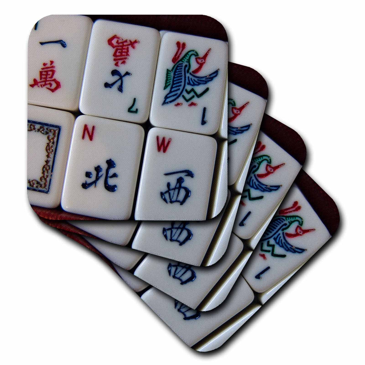 3dRose Florene Games - Luv Mah Jongg - Coasters (CST_12772)