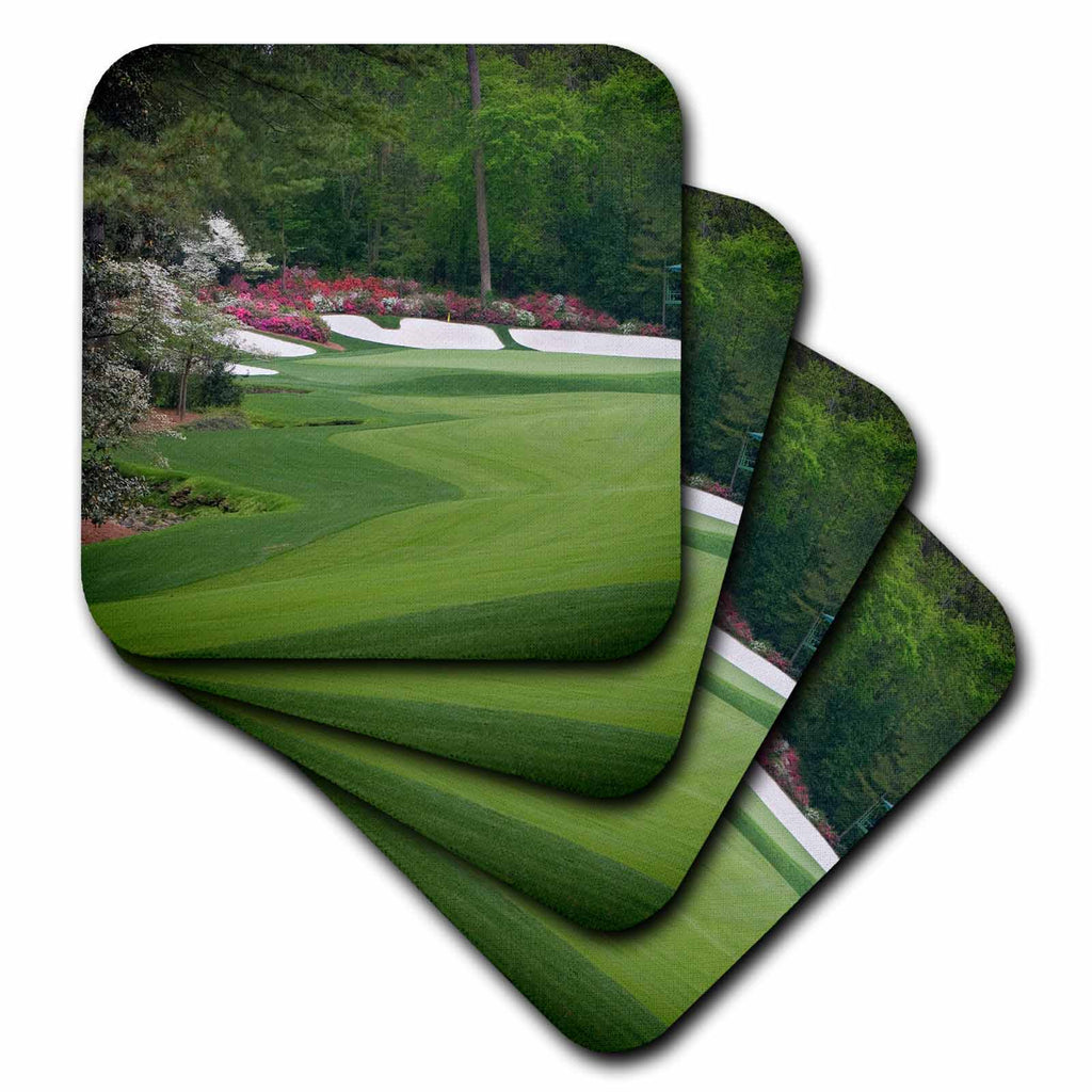 3dRose Angel Wings Designs Landscape - Augustas Amen Corner Golf Course - Where dreams are made and lost II - Coasters (cst_131408)