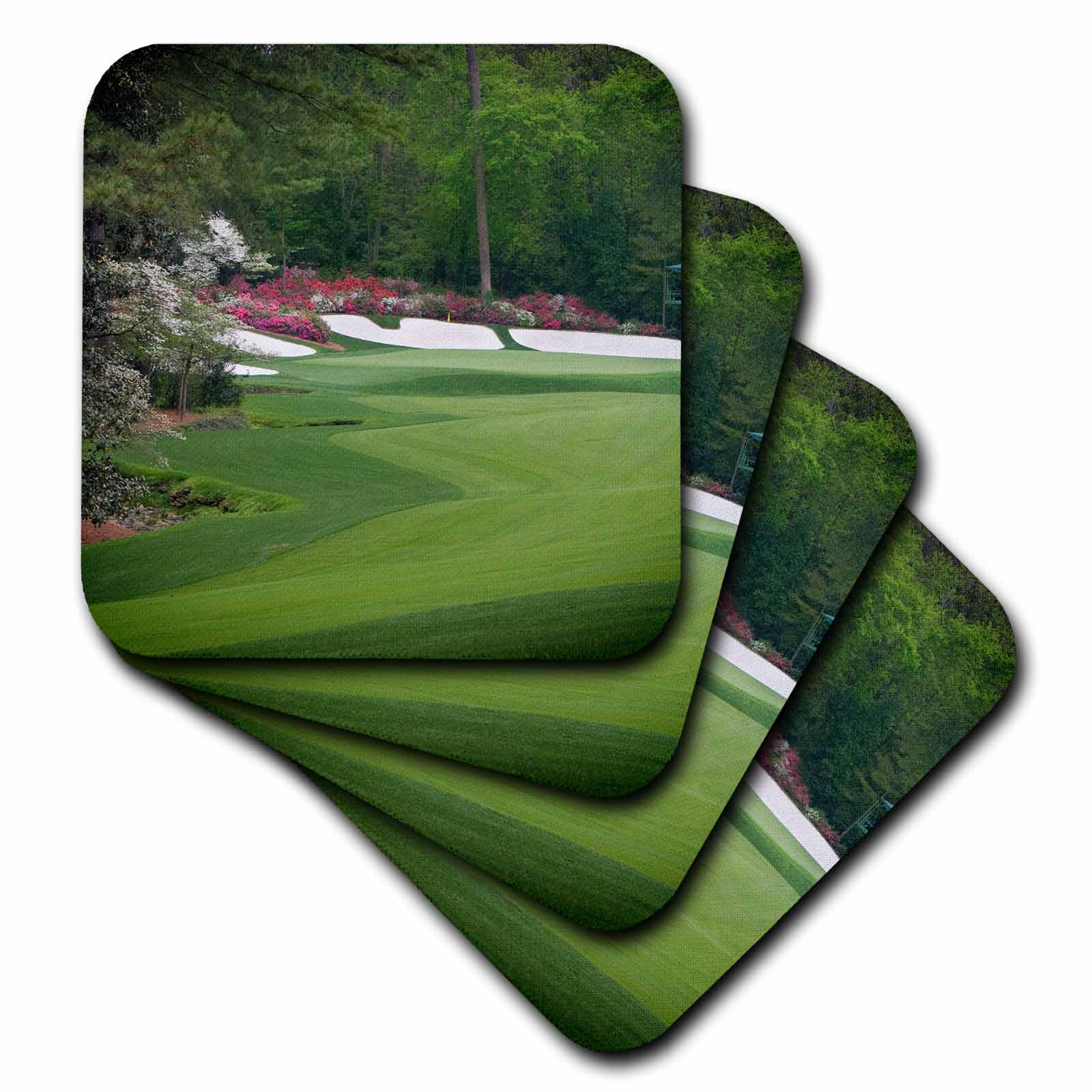 3dRose Angel Wings Designs Landscape - Augustas Amen Corner Golf Course - Where dreams are made and lost II - Coasters (cst_131408)