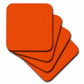 3dRose Colors - Bright Orange - Coasters (CST_5051)