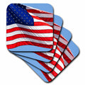 3dRose PS Photography - American Flag - USA - Patriotic - Americana - Coasters (cst_53611)