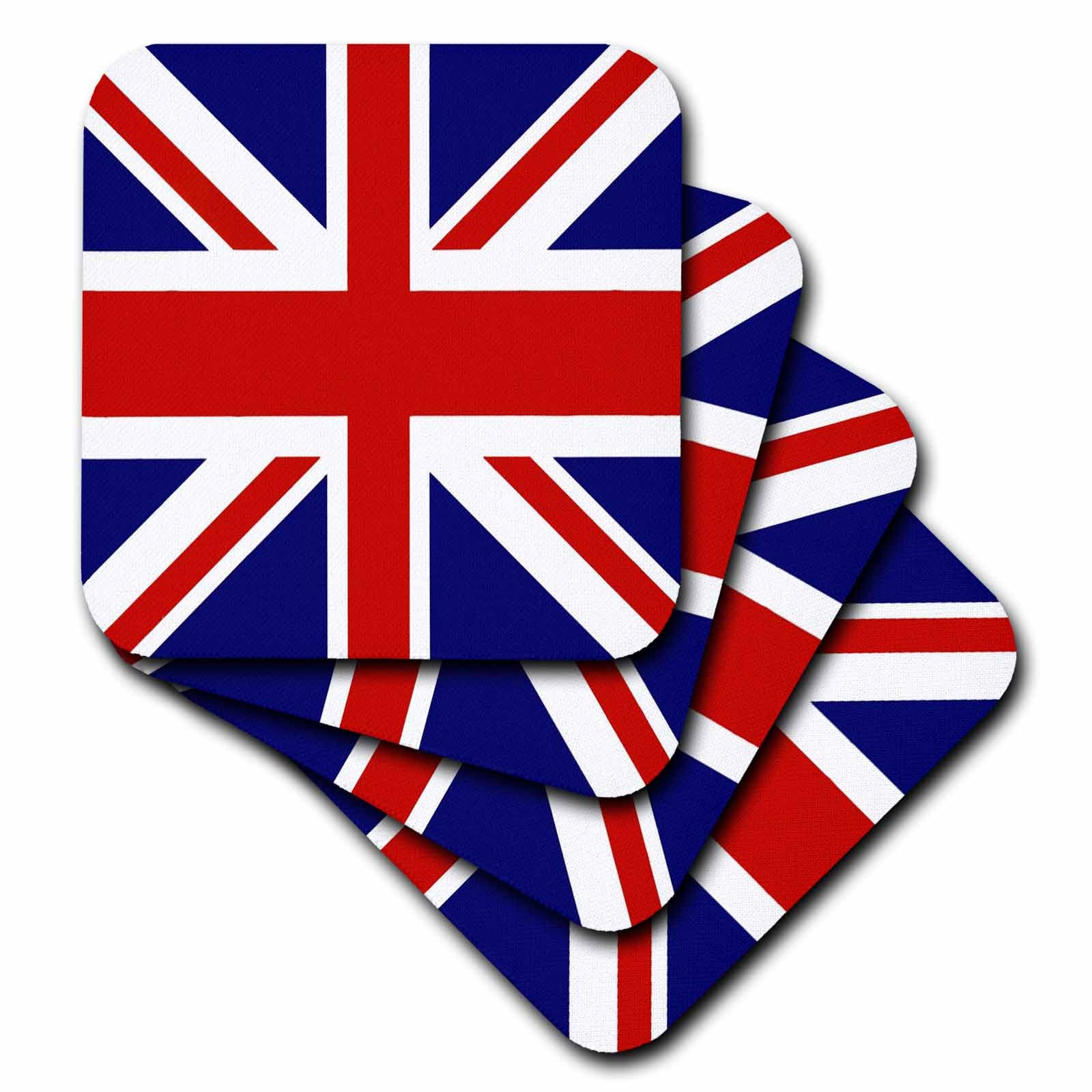 3dRose Florene Décor II - Union Jack Old British Naval Flag - Coasters (CST_62560)