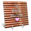 3dRose InspirationzStore Occasions - 7th Wedding Copper Celebrating 7 Years Together - Seventh Anniversaries Seven - Desk Clocks (dc_154436)