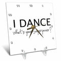3dRose InspirationzStore Typography - I Dance - Whats Your Superpower - Funny Dancing Love Gift for Dancers - Desk Clocks (dc_184941)